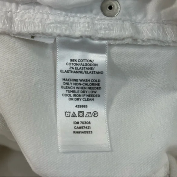 Loft Modern High Waist Skinny Ankle Jeans Womens 30/10 White Stretch Summer NWOT - Picture 6 of 11